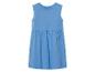 Robe bleu clair, sans manches, style décontracté.