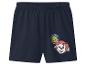 Shorts enfant bleu marine avec imprimé smiley et chiot