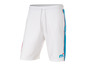 Short de sport blanc avec des accents bleus et roses et le logo Mi