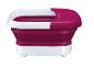 Baignoire pliante pour pieds Sanitas, blanche et magenta
