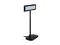 Lampe de bureau LED noire avec bras flexible et tête rectangulaire
