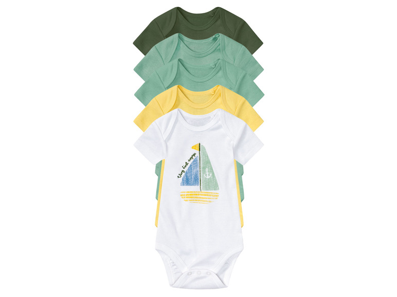 Aller en mode plein écran : lupilu® Lot de 5 bodies à manches courtes bébé - Image 13