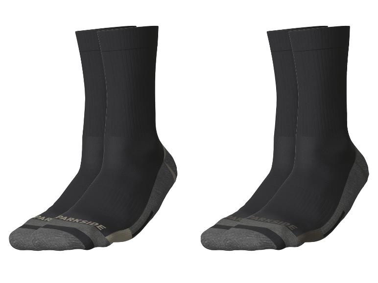 Deux paires de chaussettes noires Parkside avec des détails gris