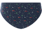 Culotte pour femme bleu foncé avec un motif de Noël festif de sapins, voitures et flocons