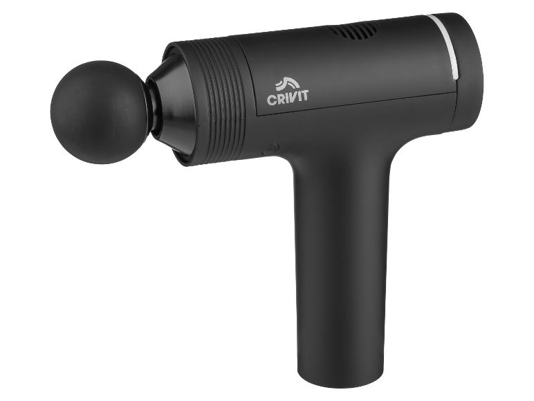Pistolet de massage noir avec un embout sphérique