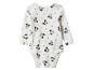 Body blanc à manches longues pour bébé avec imprimé Mickey Mouse.
