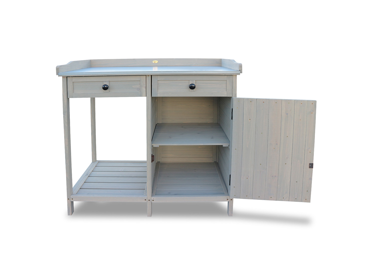 HABAU Table de jardin avec armoire inférieure, 98 x 48 x 95 cm