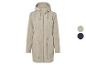 Parka beige à capuche et fermeture éclair dorée