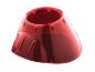 Un abat-jour de table transparent rouge.