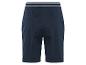 Shorts bleu marine à revers, taille élastiquée avec bande contrastante.