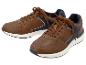 Paire de baskets homme marron et bleu marine à semelles blanches