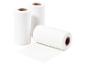 Rouleaux de papier blanc pour imprimante thermique.