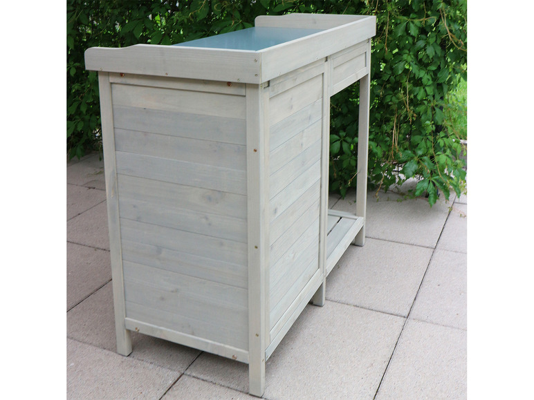 Aller en mode plein écran : HABAU Table de jardin avec armoire inférieure, 98 x 48 x 95 cm - Image 10