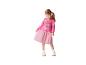 Une robe rose avec une image de Skye de la Pat' Patrouille.