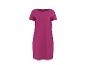 Robe magenta à manches courtes et col rond.