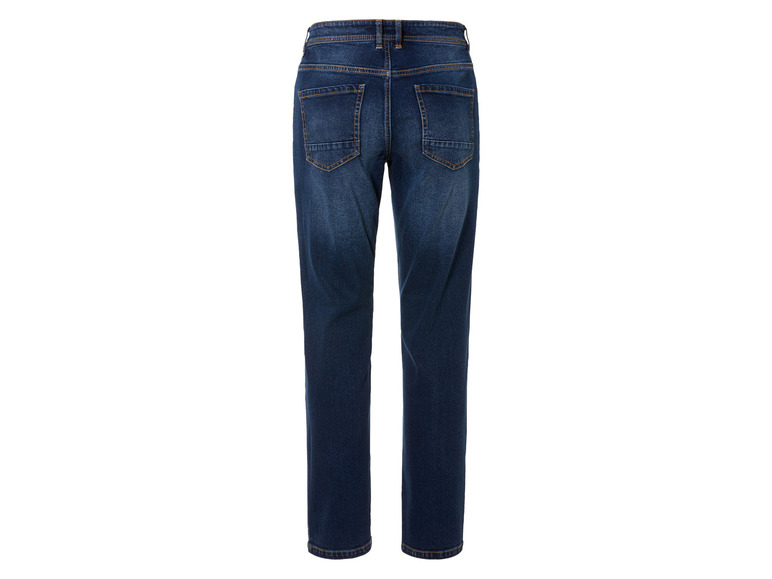 Un jean bleu vu de dos.