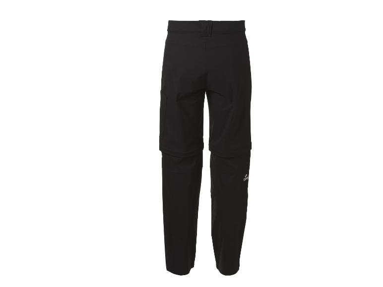 Pantalon convertible noir pour homme, vue arrière