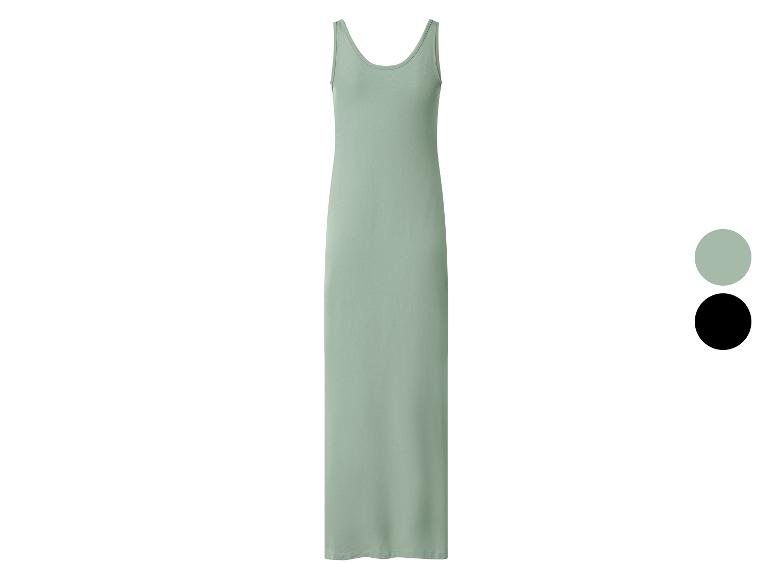 Robe longue à bretelles vert menthe, avec options de couleurs.