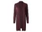 Long cardigan bordeaux ouvert pour femme