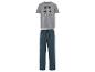 Pyjama avec un t-shirt gris à l'effigie de Spider-Man et un pantalon bleu.