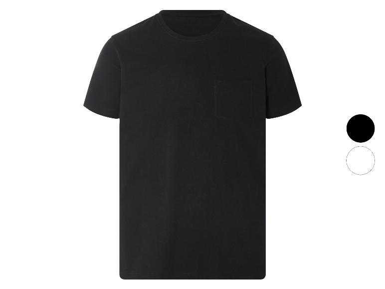 T-shirt à poche, noir et blanc.