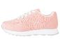 Basket rose pâle, style running, tissu et daim.