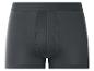 Caleçon boxer homme gris foncé avec ceinture élastique et coutures apparentes.