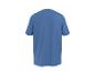 T-shirt bleu à manches courtes, vue de dos