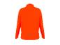 Une veste d'entraînement orange avec un logo triangle réfléchissant.