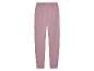 Un pantalon de survêtement rose avec une taille élastique.