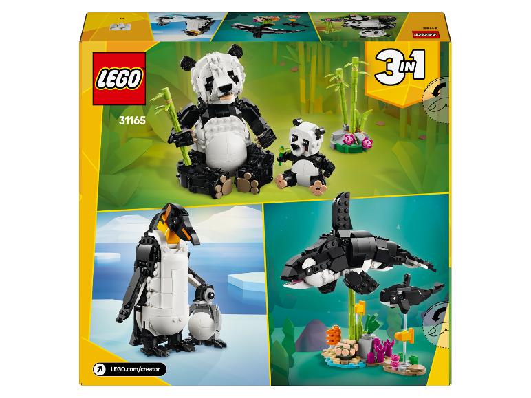 Boîte LEGO Creator 3-en-1 avec pandas, pingouins et orques.