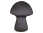 Lampe de table en forme de champignon gris foncé avec texture nervurée