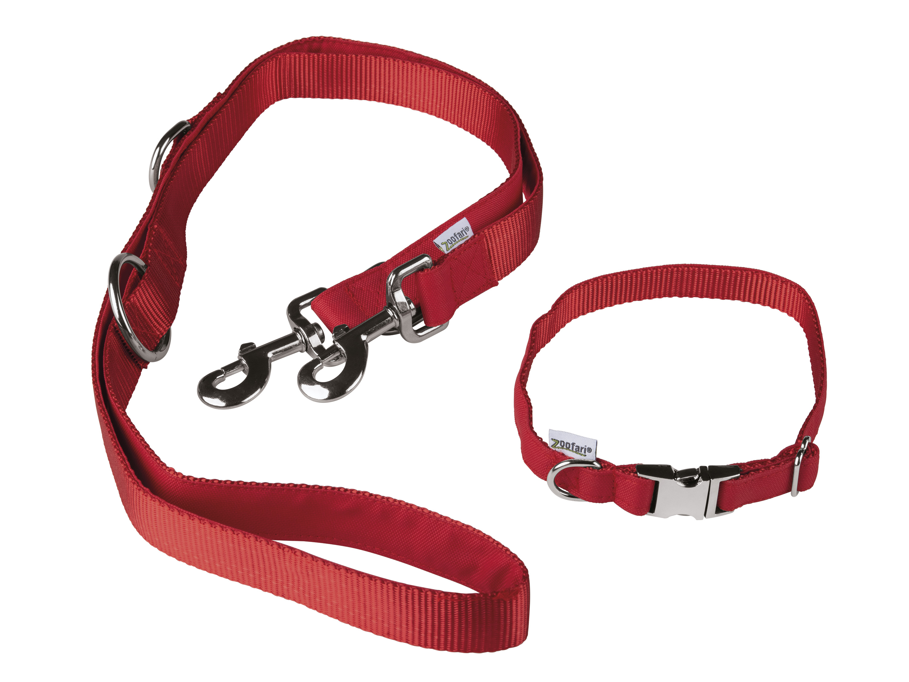 zoofari® Collier pour chien avec laisse (S, rouge)