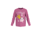 T-shirt rose à manches longues avec des personnages de dessins animés