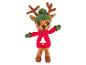 Renne de Noël au crochet avec pull rouge et bonnet vert