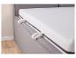Matelas gris avec sommier gris et sangles blanches