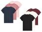 Lots de t-shirts à manches courtes : noir, marine, rose et bordeaux.