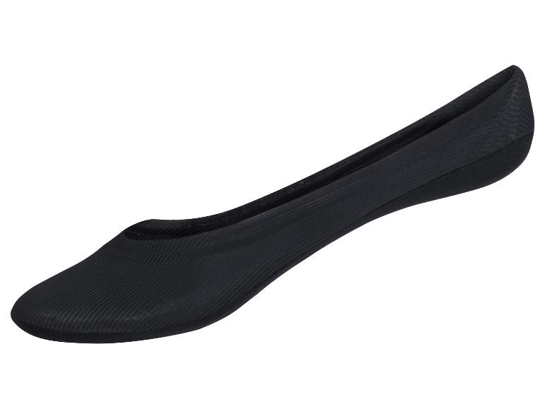 Une paire de chaussettes invisibles noires côtelées.