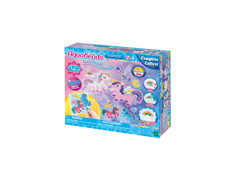 Set Aquabeads Licorne Mystique avec 1500 perles, pour 4 ans et plus, juste ajouter de l'eau.