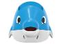 Pot enfant en forme de dauphin bleu.