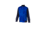 Une veste d'entraînement Errea bleue marine et bleue.