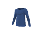 Maillot de sport bleu à manches longues pour homme avec détails texturés.