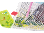 Kit de broderie diamant avec strass colorés, stylet applicateur et toile imprimée.