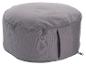 Un coussin de méditation gris avec fermeture éclair.