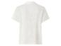 Chemise femme blanche en mousseline à manches courtes, vue de dos.