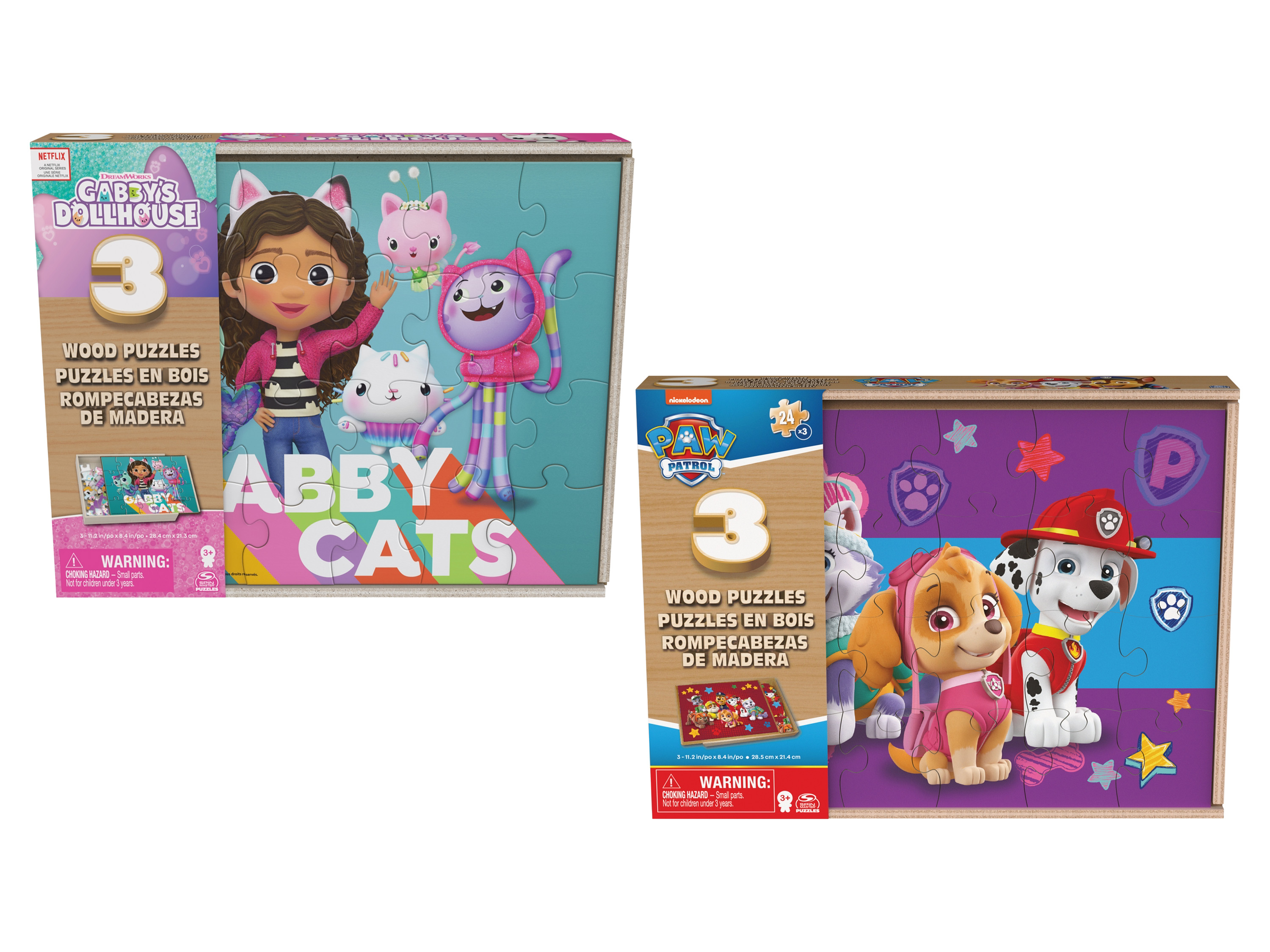 Spinmaster Puzzle en bois 3 en 1 pour enfants