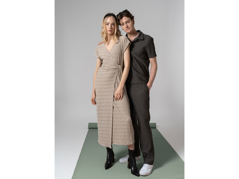 Robe midi effet froissée femme