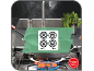 Une poêle sur une cuisinière à gaz allumée avec un logo de plaque de cuisson.