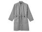 Peignoir gaufré gris avec ceinture et poches
