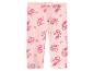 Legging fille rose clair avec imprimé chiots et pattes.